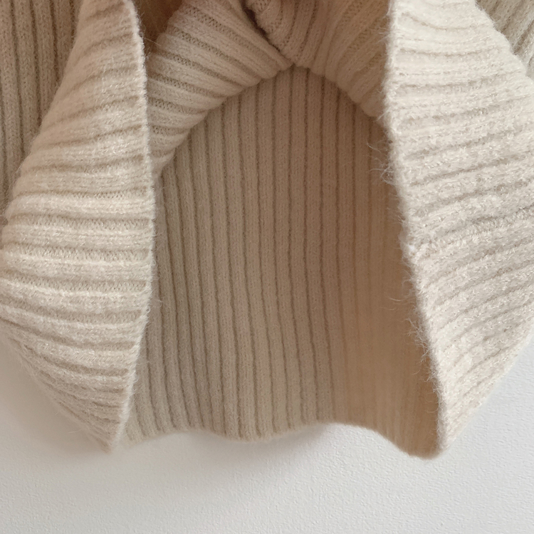 남심저격 스퀘어넥 퍼프 골지 긴팔 미니 원피스