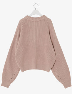 ハーフジップアップパンチングニット5色