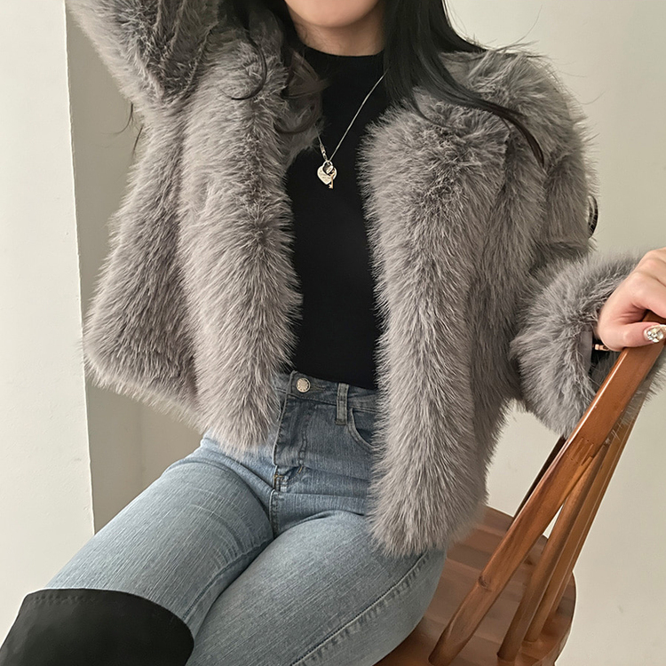 ブラウン フェイクファー ショートジャケット フェイクファー ジャケット - ブラウン | ZARA Japan / 日本