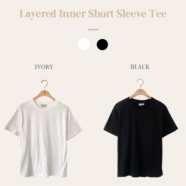 レイヤードインナー半袖Tシャツ(SHORT/LONG)