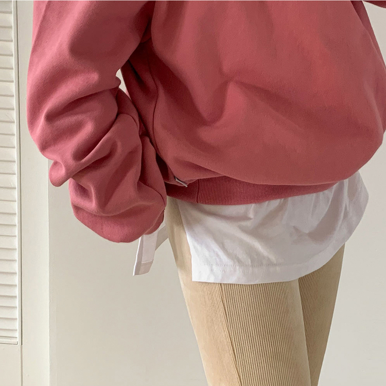 レイヤードインナー半袖Tシャツ(SHORT/LONG) IVORY