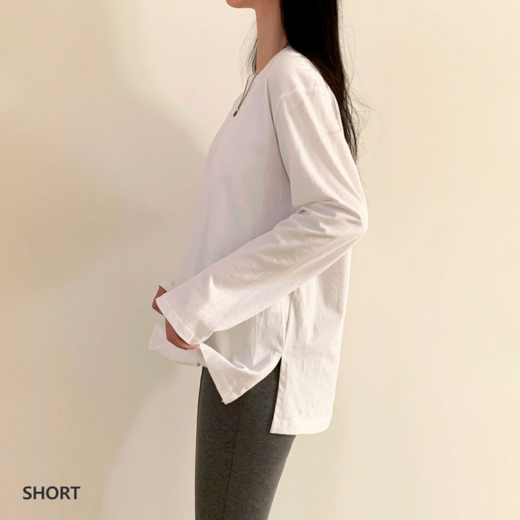 レイヤードインナー半袖Tシャツ(SHORT/LONG) IVORY