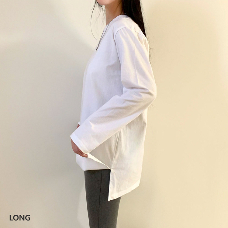 レイヤードインナー半袖Tシャツ(SHORT/LONG) IVORY