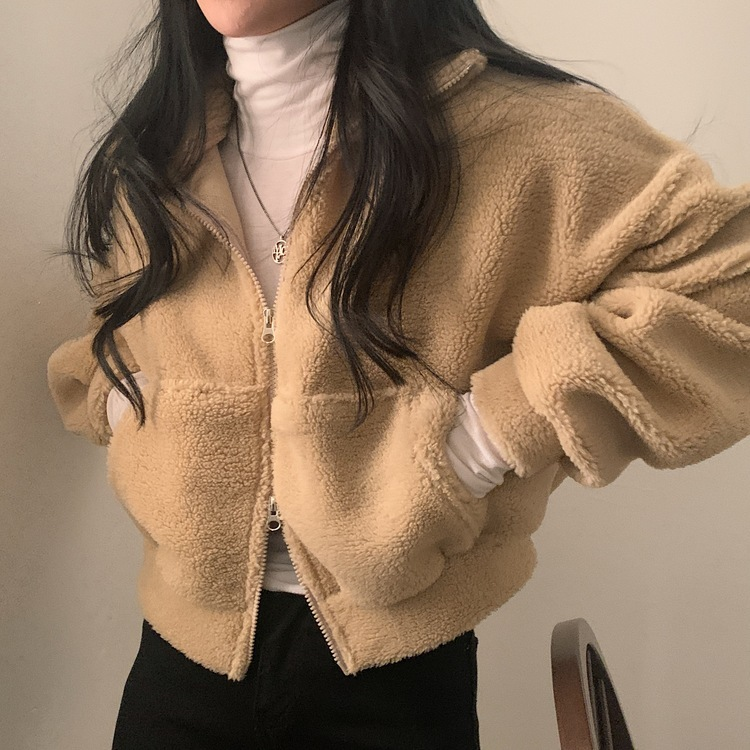 핫팩 양털 투웨이 후리스 밍크집업점퍼 4color