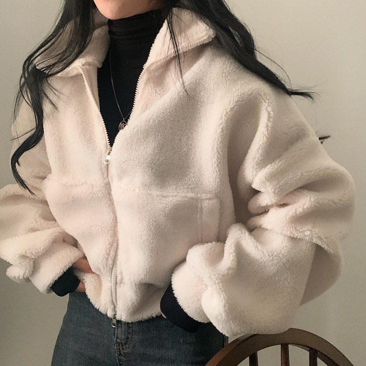 핫팩 양털 투웨이 후리스 밍크집업점퍼 4color