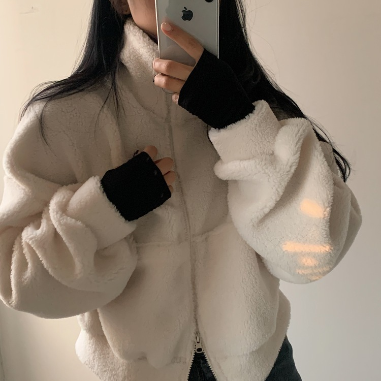 핫팩 양털 투웨이 후리스 밍크집업점퍼 4color