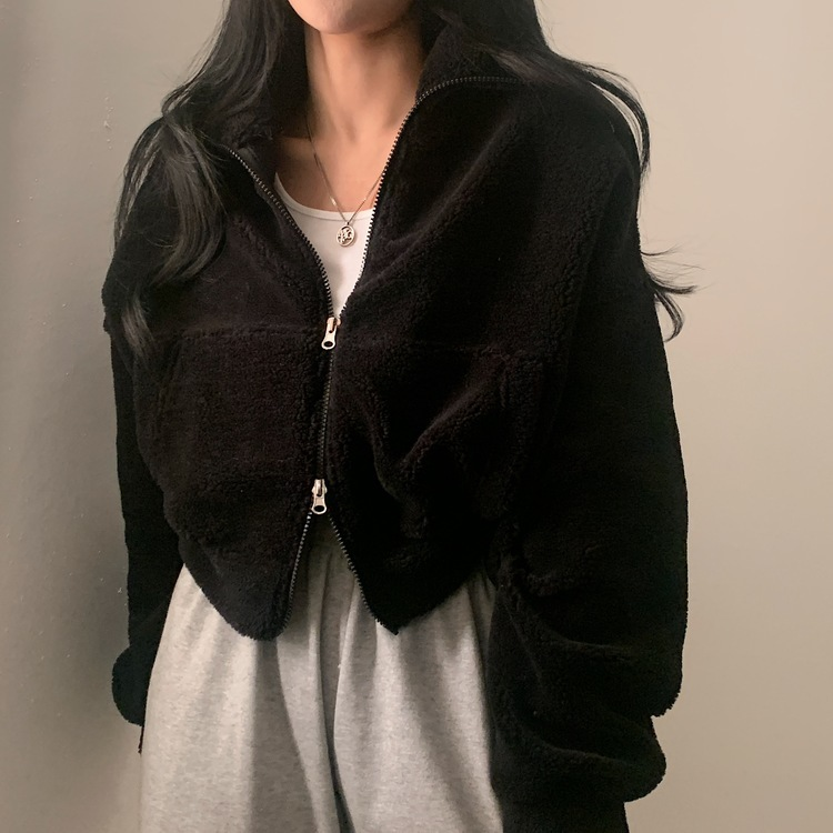 핫팩 양털 투웨이 후리스 밍크집업점퍼 4color