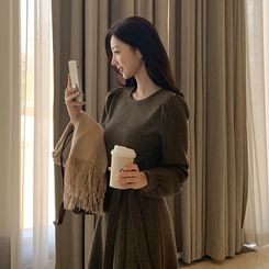 全24カラーロングマフラー  Brown