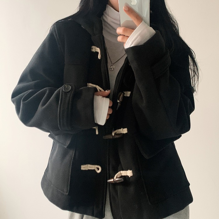 라쿤 누빔 떡볶이 후드 코트자켓 2color