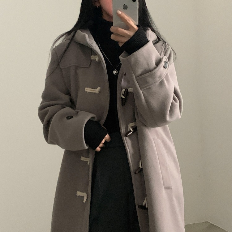 라쿤 누빔 떡볶이 후드 코트자켓 2color