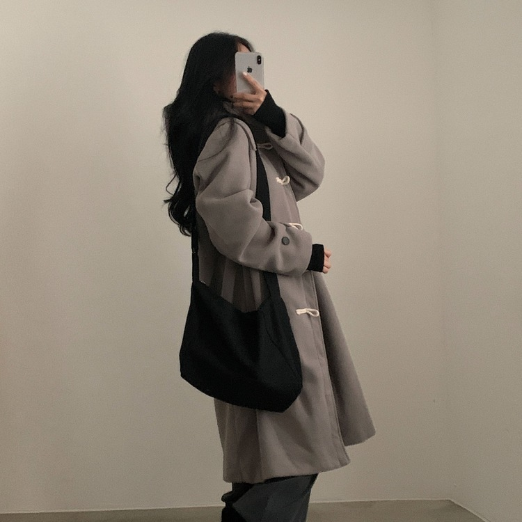 라쿤 누빔 떡볶이 후드 코트자켓 2color