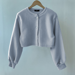 パールボタンクロップカーディガン