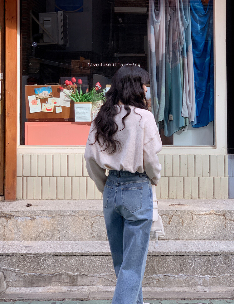 (울10%)르쥬 포근 데일리 컬러 니트 오트밀