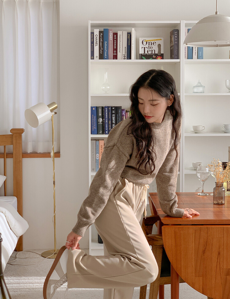 (울10%)르쥬 포근 데일리 컬러 니트 우드