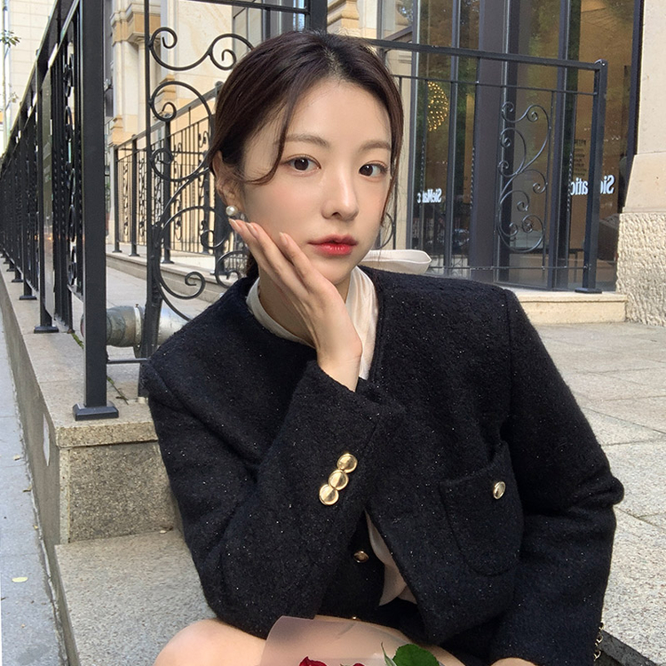 ノーカラーツイードジャケット｜ジャケット｜韓国ファッション通販 SONA