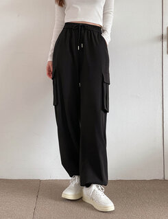 [2WAY/SHORT/BASIC/LONG]カーゴパンツ BLACK