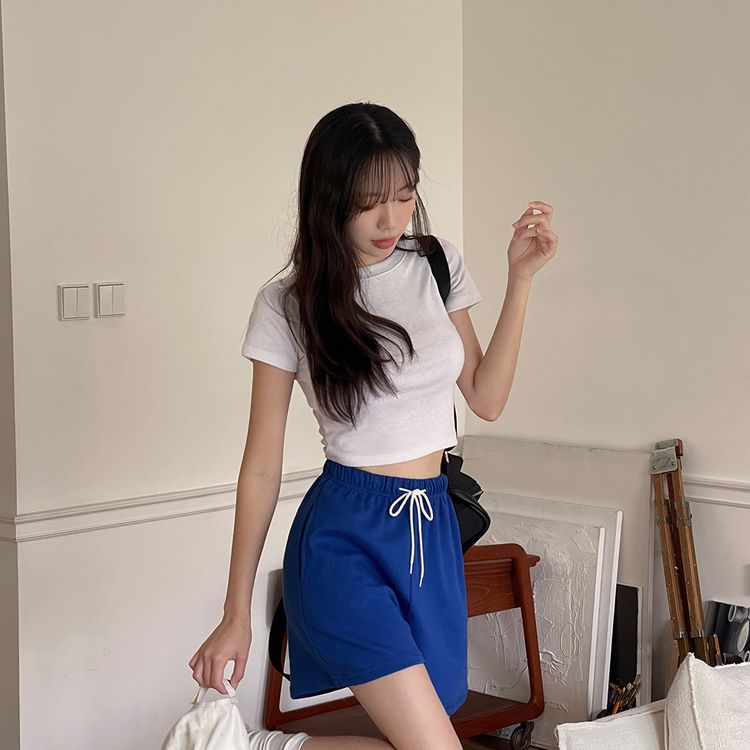 半袖Tシャツ (再入荷)ショートクロップTシャツ IVORY