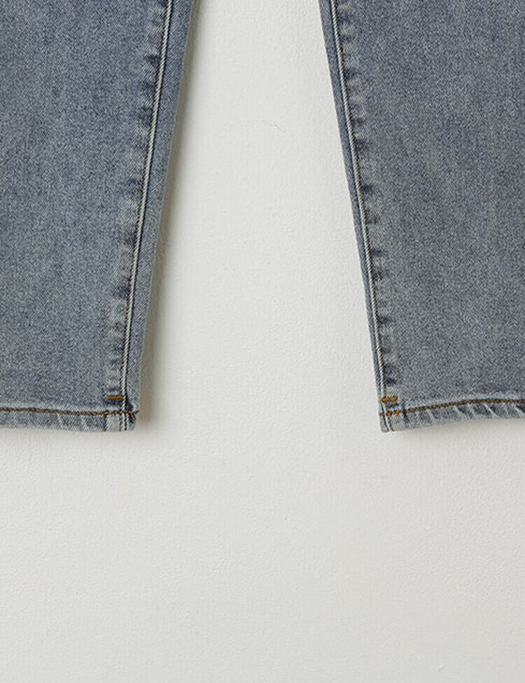 [숏,기본,롱~2XL]슬림 일자 밴딩 데님 팬츠(4color)