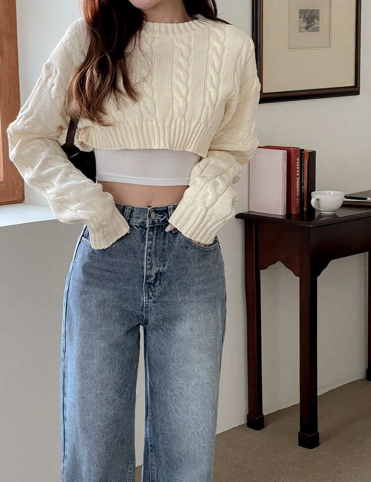 [ビンテージ!しっかり!]ワイドフィットデニムパンツ ライトブルー