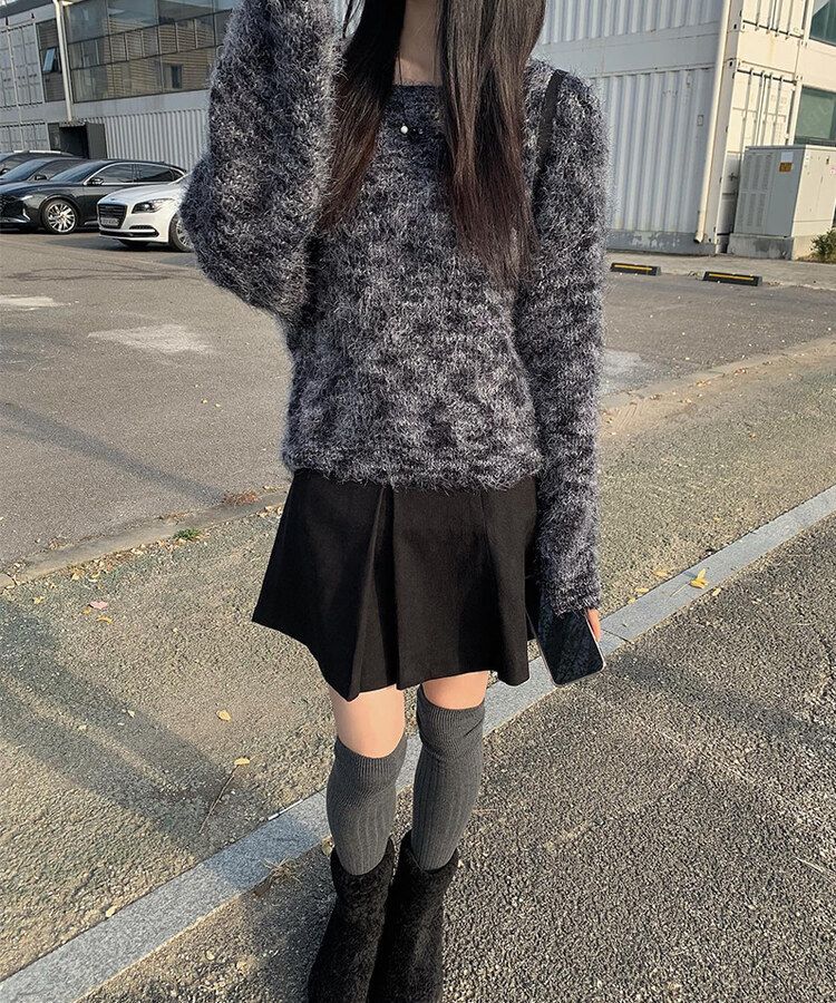 マーブルアンゴラファールーズニット｜ニット｜韓国ファッション通販 SONA