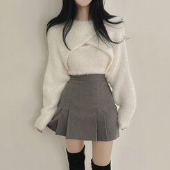 [SET]アンゴラボレロ+キャミソール IVORY