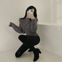 [SET]アンゴラボレロ+キャミソール CHARCOAL