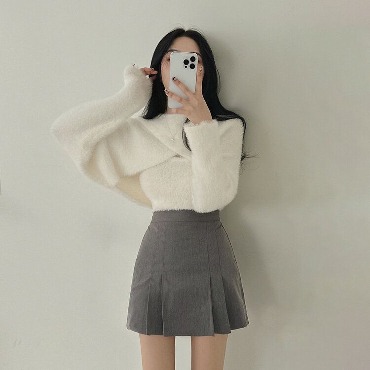 [SET]アンゴラボレロ+キャミソール IVORY