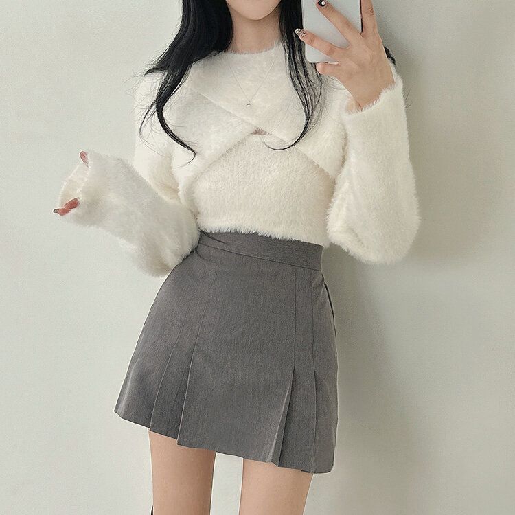 [SET]アンゴラボレロ+キャミソール IVORY