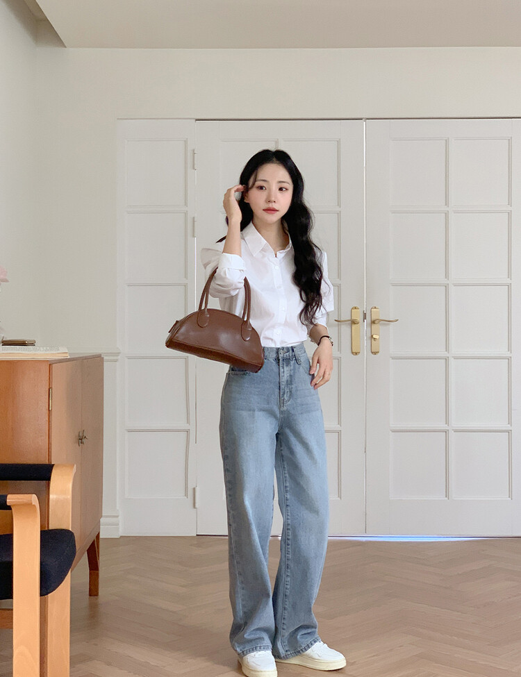 [만능셔츠/숏,롱] 매년 꺼내입는 베이직 셔츠 화이트