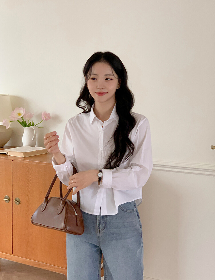 [만능셔츠/숏,롱] 매년 꺼내입는 베이직 셔츠 화이트