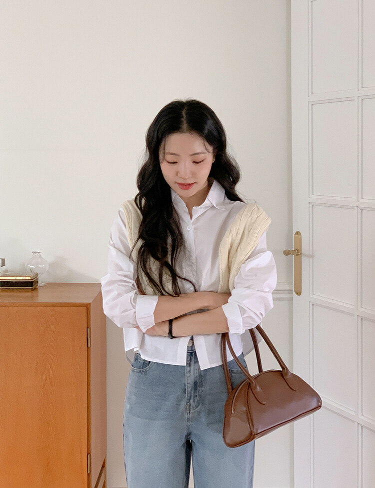 [만능셔츠/숏,롱] 매년 꺼내입는 베이직 셔츠 화이트