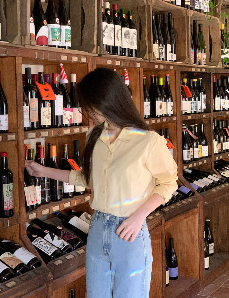 [만능셔츠/숏,롱] 매년 꺼내입는 베이직 셔츠 옐로우