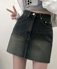 美品 Acne Studios デニムミニスカート ピンクステッチ 32サイズ ステッチデニムミニスカート | PIYORIY