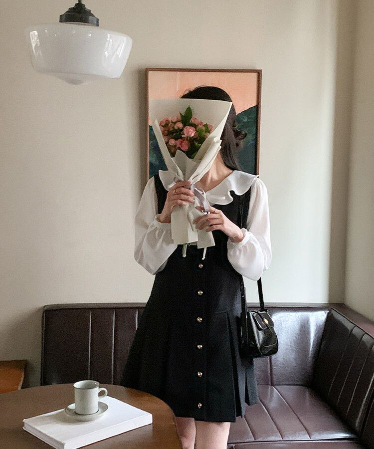 ラッフルカラーリボンブラウス｜ブラウス｜韓国ファッション通販 SONA