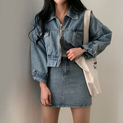 SCAPA デニムジャケットとワンピースのセット SCAPA デニムジャケットとワンピースのセット