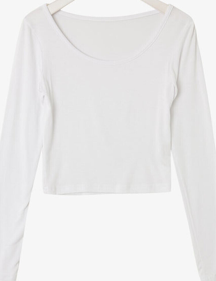 [기획] 쫀쫀 여리핏 유넥 크롭 티셔츠