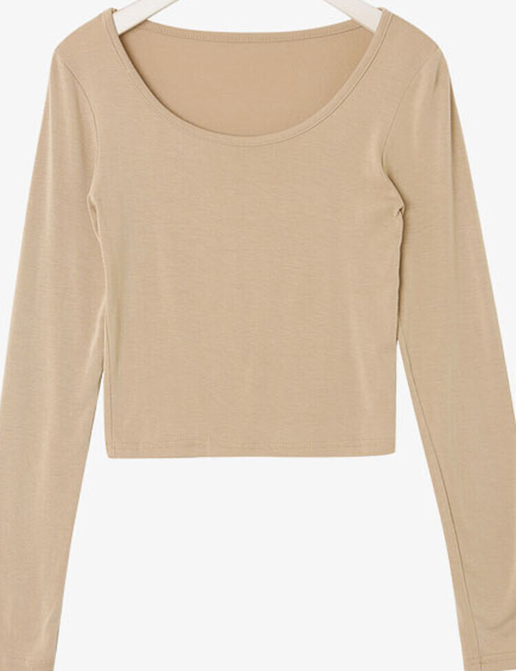 [기획] 쫀쫀 여리핏 유넥 크롭 티셔츠