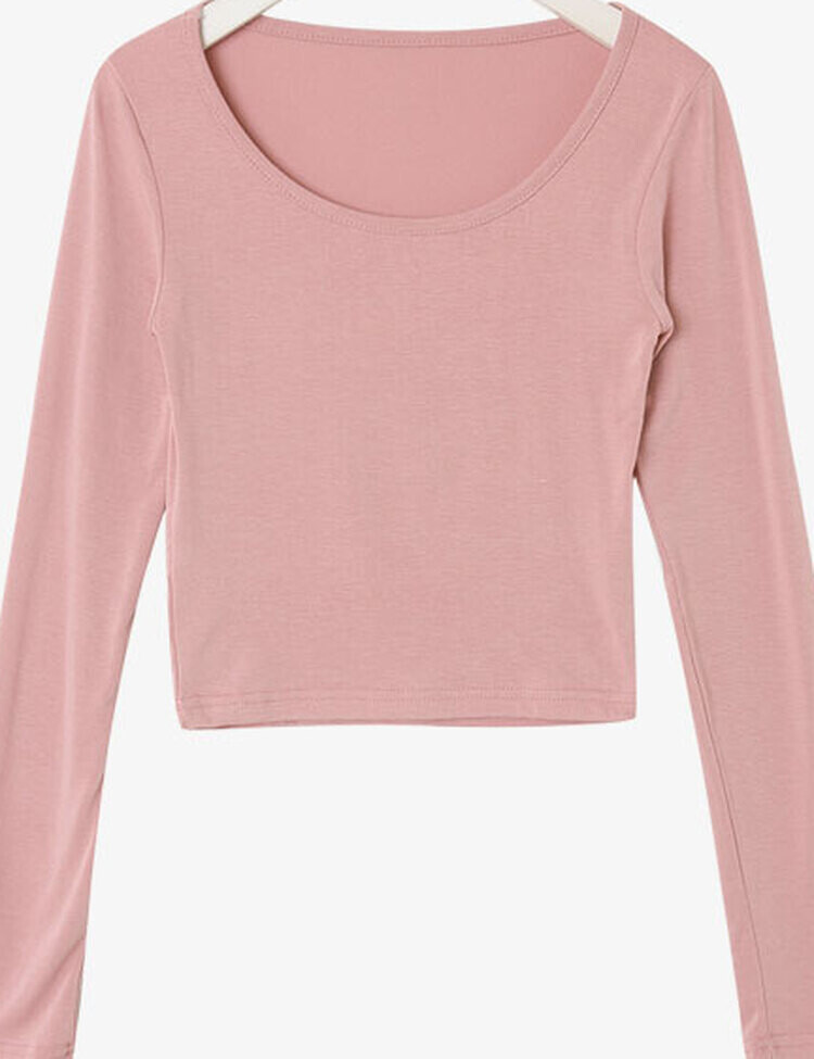 [기획] 쫀쫀 여리핏 유넥 크롭 티셔츠