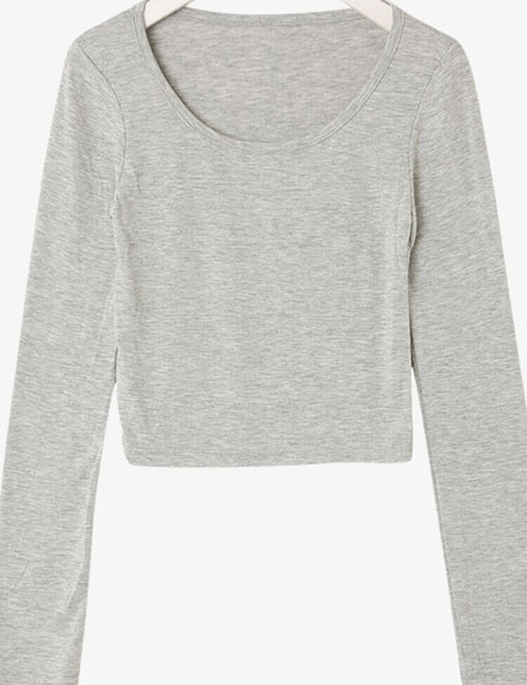 [기획] 쫀쫀 여리핏 유넥 크롭 티셔츠