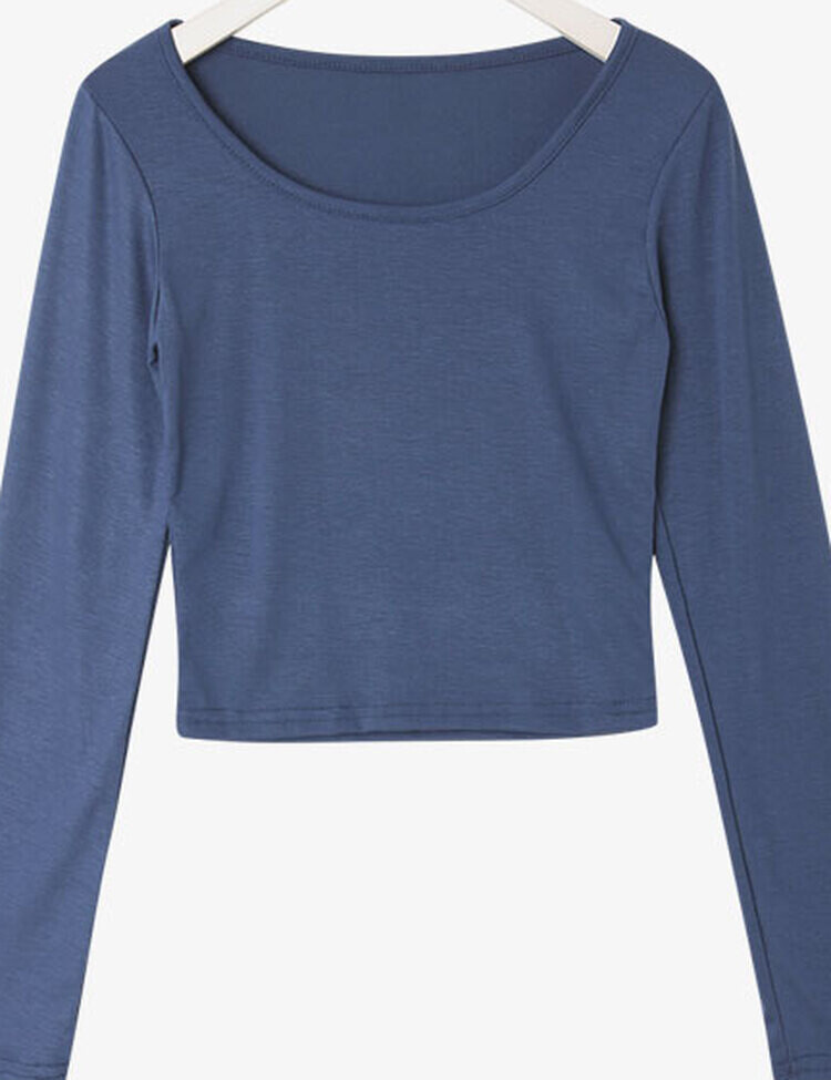 [기획] 쫀쫀 여리핏 유넥 크롭 티셔츠