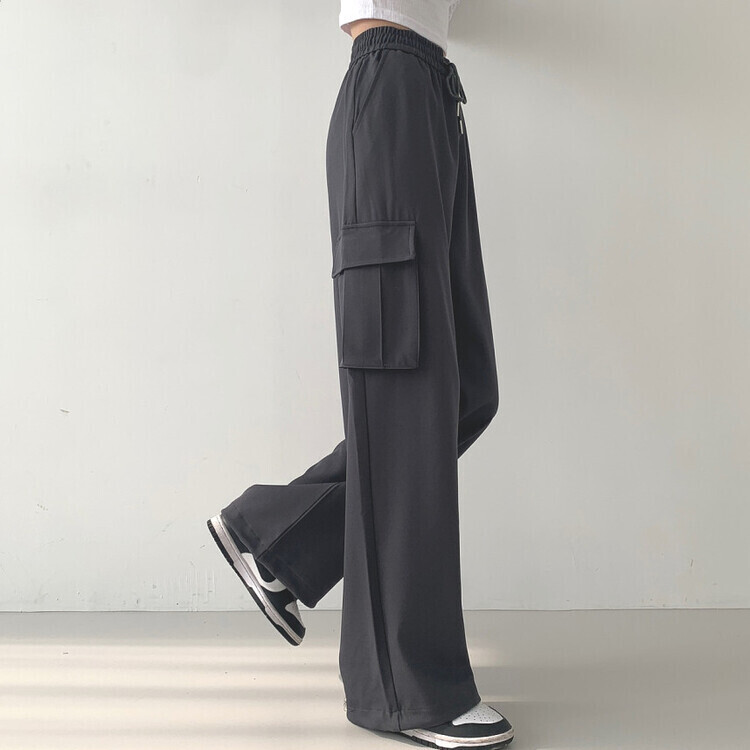 2WAYカーゴゴムパンツ グレー