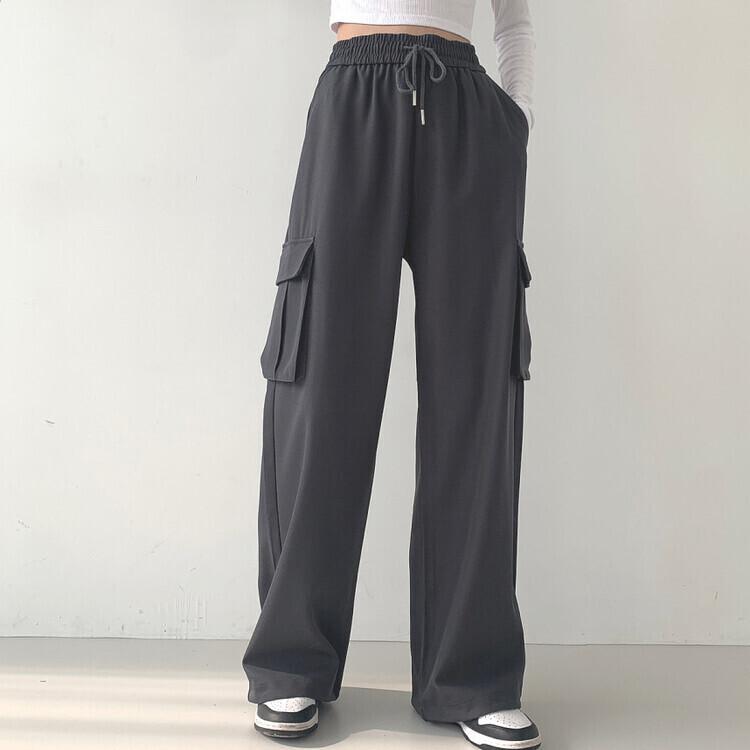2WAYカーゴゴムパンツ グレー