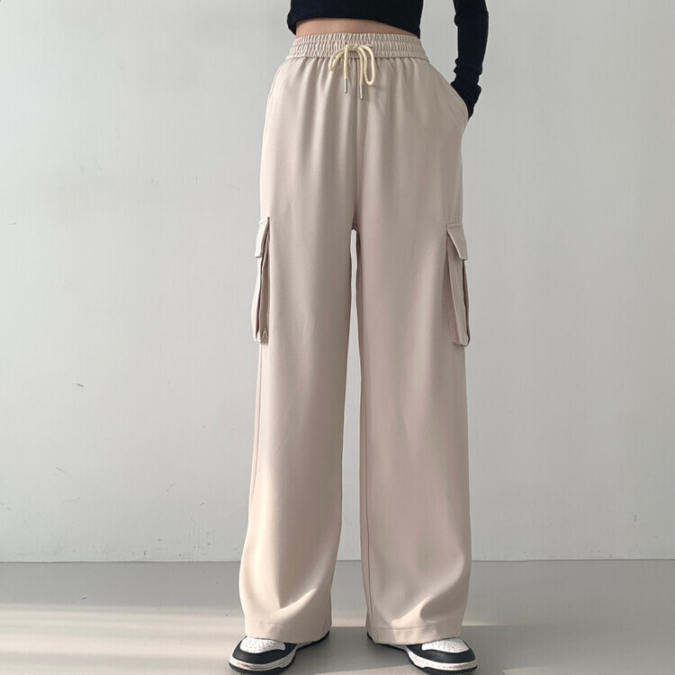 2WAYカーゴゴムパンツ ベージュ