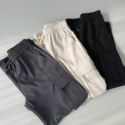 ロングパンツ 2WAYカーゴゴムパンツ