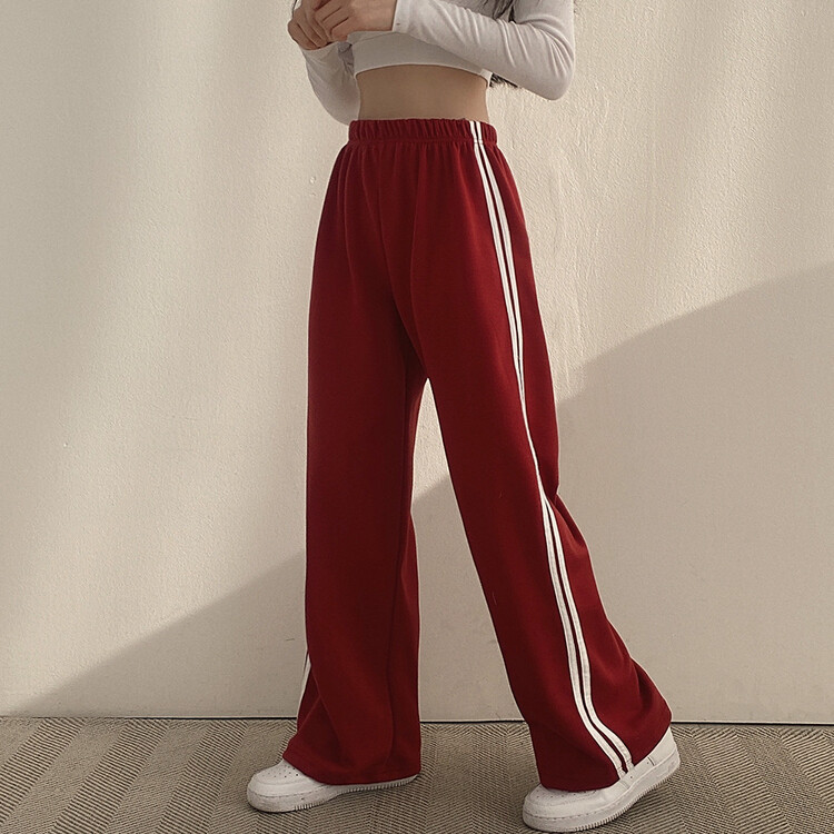 두줄 와이드 트레이닝 팬츠 6color 와인