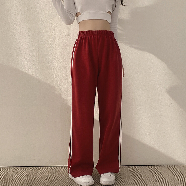 두줄 와이드 트레이닝 팬츠 6color 와인