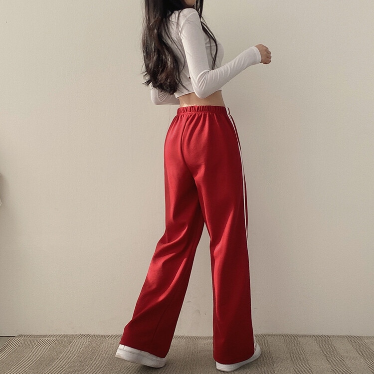 두줄 와이드 트레이닝 팬츠 6color 와인