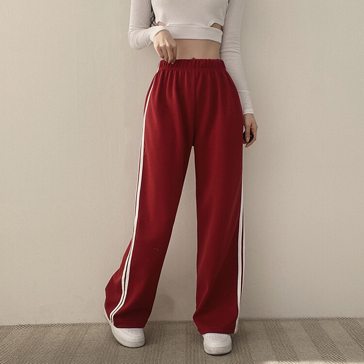 두줄 와이드 트레이닝 팬츠 6color 와인