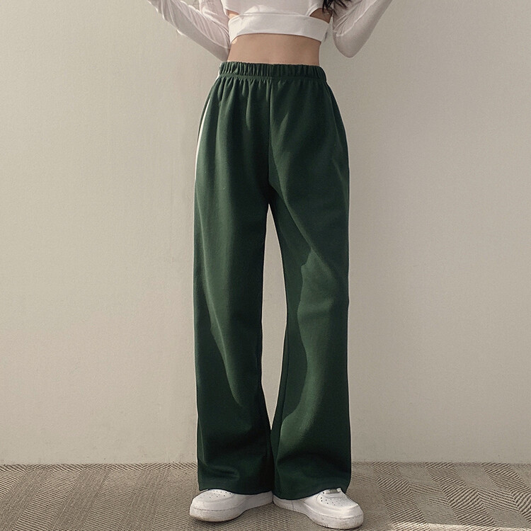 두줄 와이드 트레이닝 팬츠 6color 그린