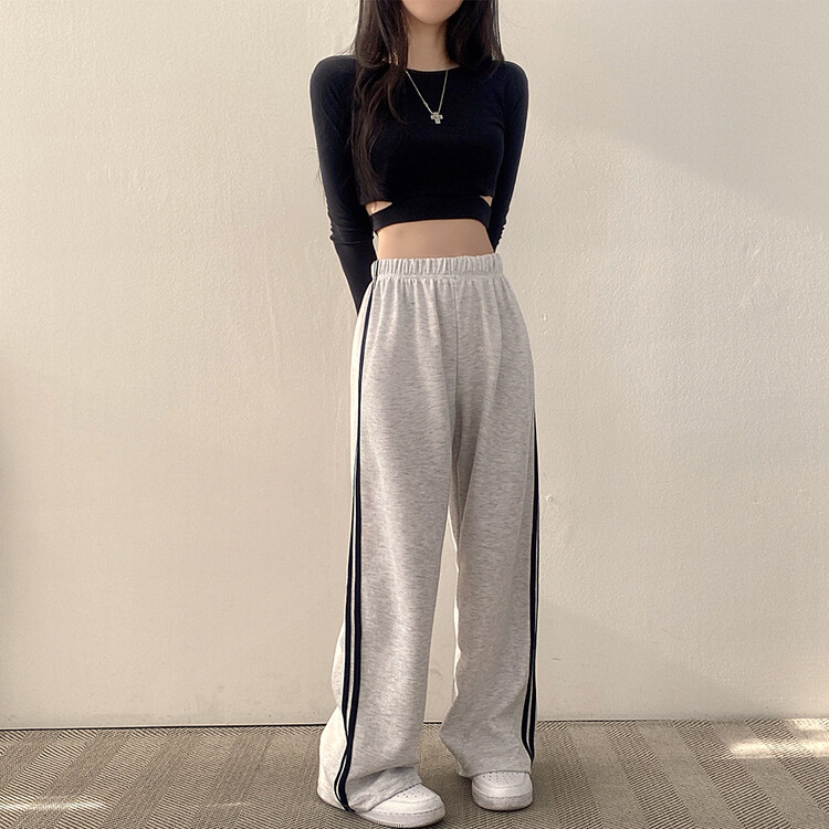 두줄 와이드 트레이닝 팬츠 6color 백오트
